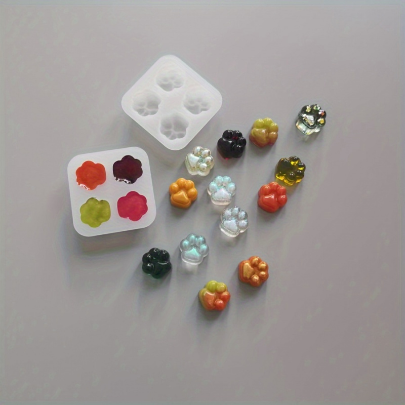 Candle Making Kit - 1Set Silikonformen mit Katzenpfotenmuster-4A Einzigartiges DIY-Design