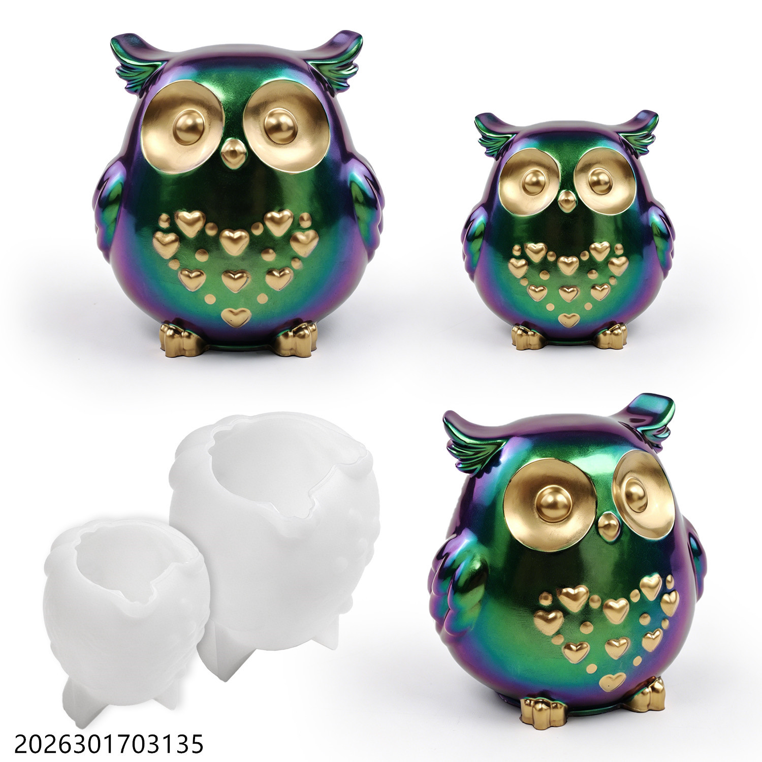 Candle Making Kit - Eulen-Silikonform 3D Vogelform-Set für DIY Epoxidharz